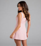 Cutest Icon Bow A-Line Mini Dress