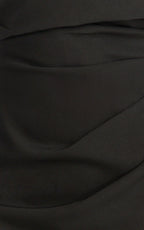 Pearce Maxi Dress - Gathered One Sleeve Bodycon Dress in Black