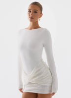 Overprotected Sequin Mini Dress - White