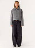 Enzo Faux Wool Jacket - Grey