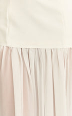 Florence Maxi Dress - Off Shoulder Sheer Skirt Dress in White