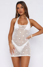 Amalfi Daydream Crochet Mini Dress White
