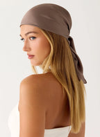 Lover Vibes Head Scarf - Chocolate
