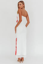 Truth Be Told Strapless Maxi Dress White