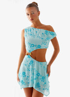 Aletta Sequin Mini Dress - Blue