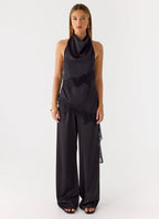 Emilee Cowl Top - Black