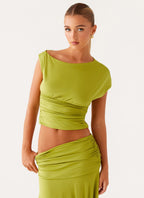 Liana Asymmetrical Top - Green