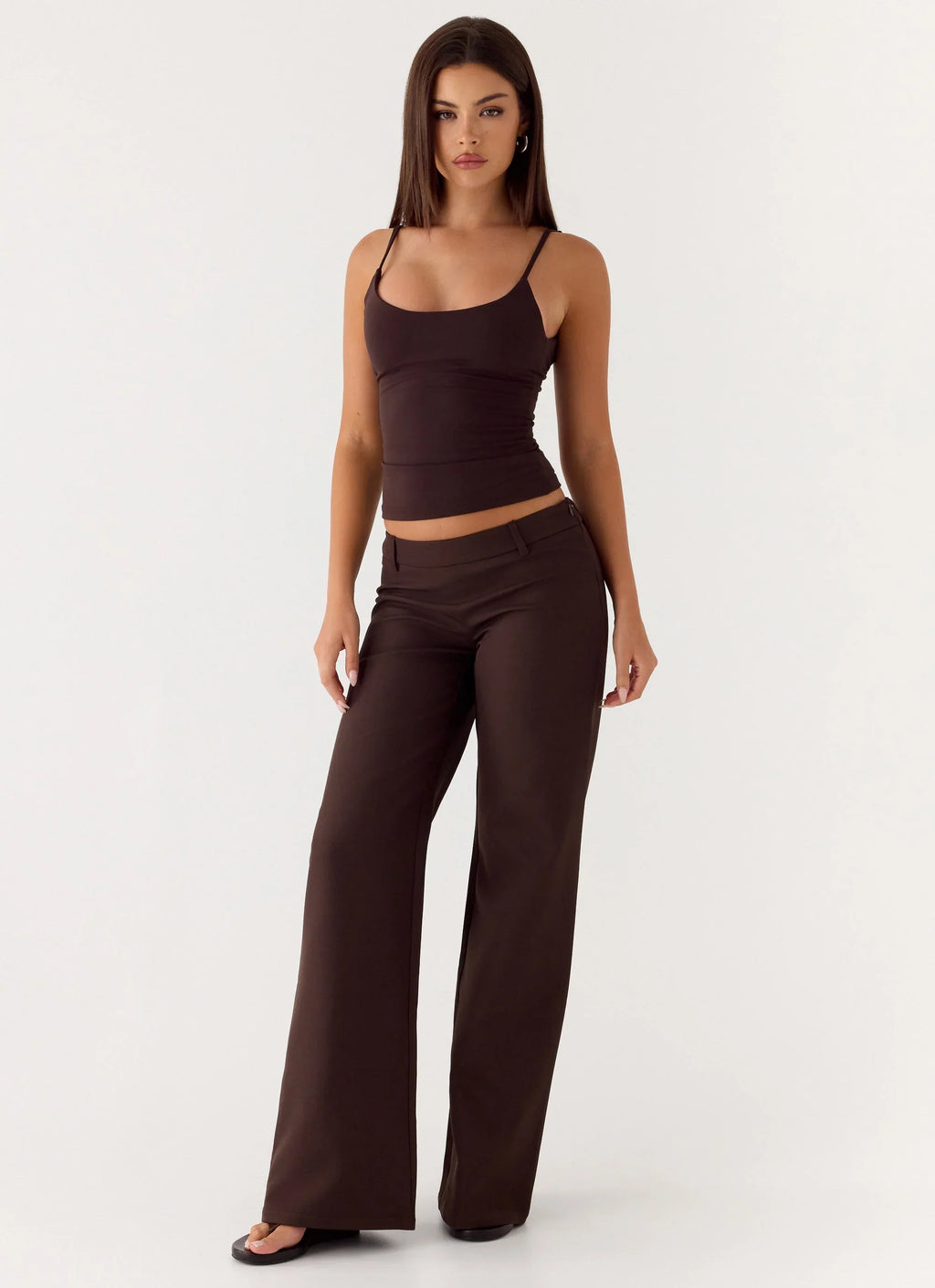 Hot as Ice Low Rise Pants - Chocolate