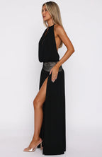 Never On Read Maxi Dress Black