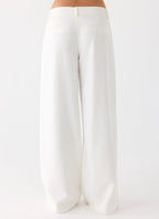 Samuel Low Rise Suiting Pants - White