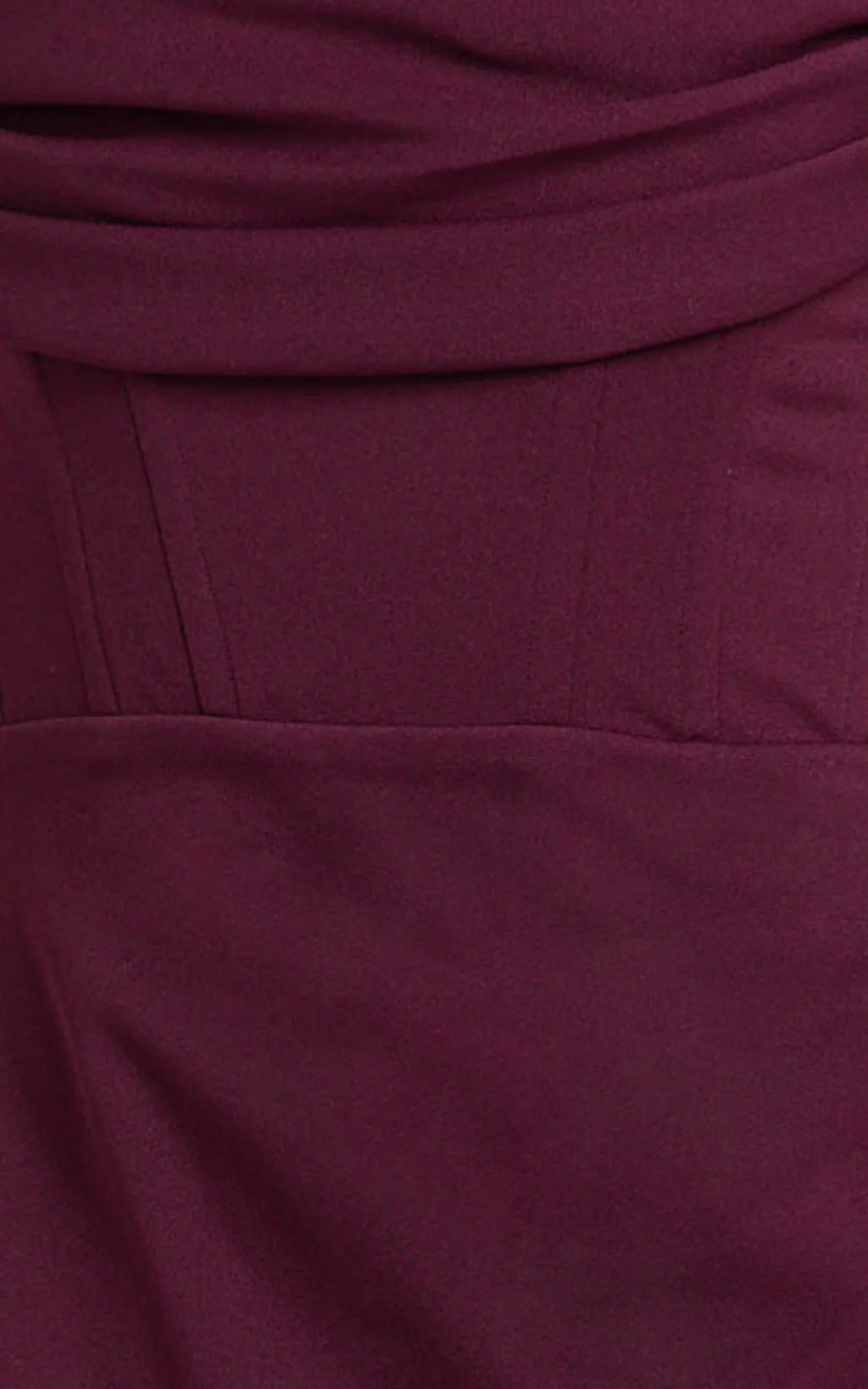 Marcel Maxi Dress - Off Shoulder Corset High Split Dress in Wine