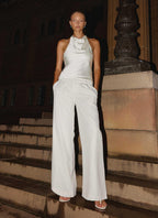 Samuel Low Rise Suiting Pants - White