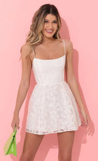 A-line dress in Floral White