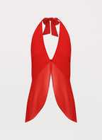 At Last Halterneck Top - Rouge Red