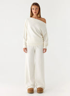 Sherlee Knit Pants - White