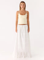 Lior Cotton Maxi Skirt - White