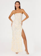 Minni Sequin Maxi Dress - Ivory