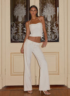Weiss Low Rise Suiting Pants - White