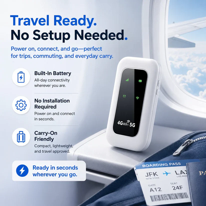 📶 2026 Pocket WiFi — Fast, Portable Internet for Travel, Work & Home Backup