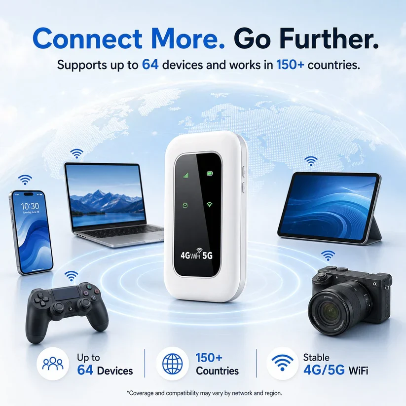 📶 2026 Pocket WiFi — Fast, Portable Internet for Travel, Work & Home Backup